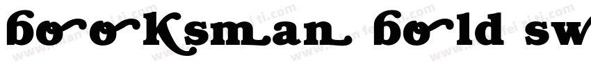booksman bold swash字体转换